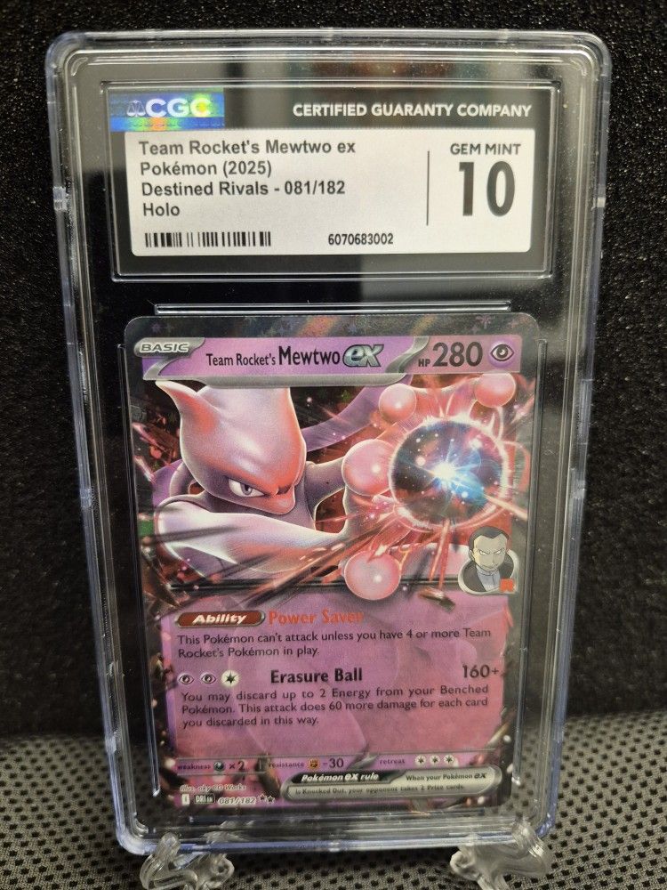 POKÉMON TEAM ROCKETS MEWTWO EX - CGC GEM MINT 10