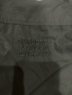 Burberry button up black short sleeve
