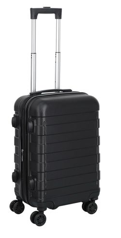 Luggage black small size fits in top of the airplane compartment