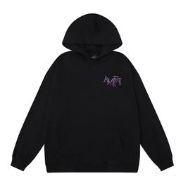 Amiri Black Cotton Hoodie With Lettering