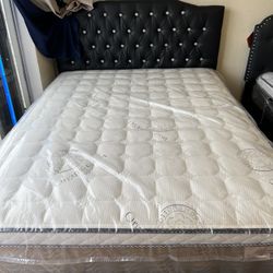 Queeen Frame With Matrress New Mattresses New Pillowtop New Memory Foam New Bed Frames Nuevo Colchones Camas Nuevas ‼️