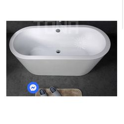 67” Freestanding Bath Tub Acrylic Only 2 Left In Stock