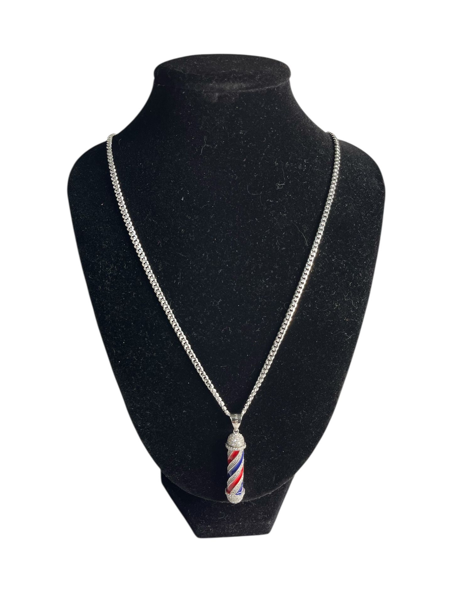 Barber š Pole Pendant Necklace