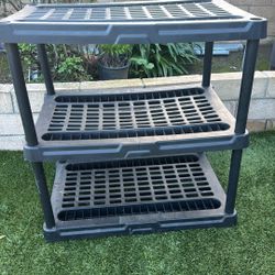 3 Tier Plastic Storage Shelving Unit 