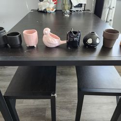 various small plant holders 