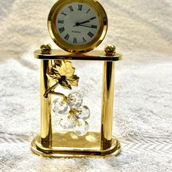 Gold Plated Miniature Clock
