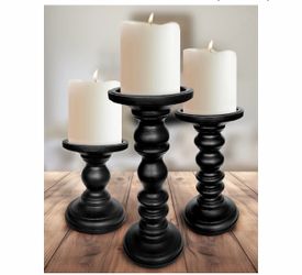 Black Candle Holders