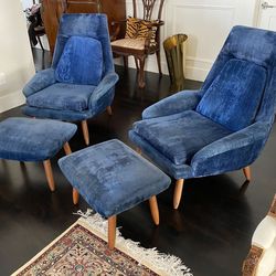 Vintage Scandinavian Mid-Century Modern Lounge Chairs Likely by Broderna Anderssons
