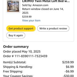 Twin Metal Bed (mattress Not Included)
