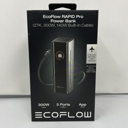 ECOFLOW Rapid Pro Power Bank 27650mAh, 300W, 140W Built-in Cable
