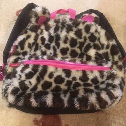 Kids Leopard print Backpack school or travel bag
