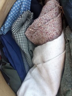 Various vintage fabric pieces