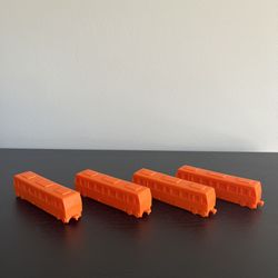 Ultraman Clash Thrash City Crushable Trains 4 Count Orange 5052 Bandai 1991