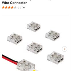 2 Pin LED Strip Light Screw Tape to Wire Connector
