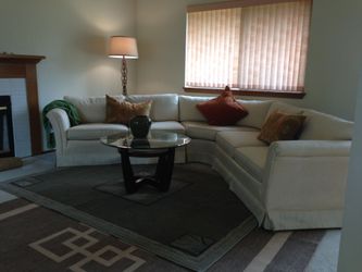 Elegant Cream Curved Sectional Sofa