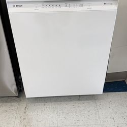 100 Series 24 in. White Front Control Smart Built-In Stainless Steel Tub Dishwasher, Quieter 48 dBA