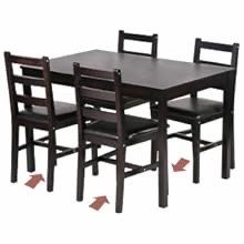 Dark Brown Table w Chairs
