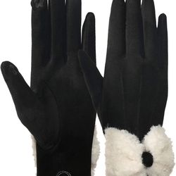Womens Winter Gloves Fashion Touch Screen Warm Fleece Lined Ladies Cold Weather