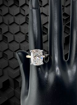 Two tone cushion shape diamond Ring in 14k gold