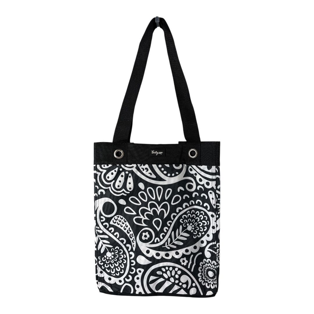 NWT Thirty-One 31 Essential Storage Tote White & Black Playful Parade Bag