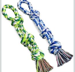 Dog Rope Toys 2 Nearly Indestructible Dog Toys for Medium to Large Breed, Dental Cleaning Chew/ Tug Toy for Boredom, Dog Grinding Teeth for Aggressive