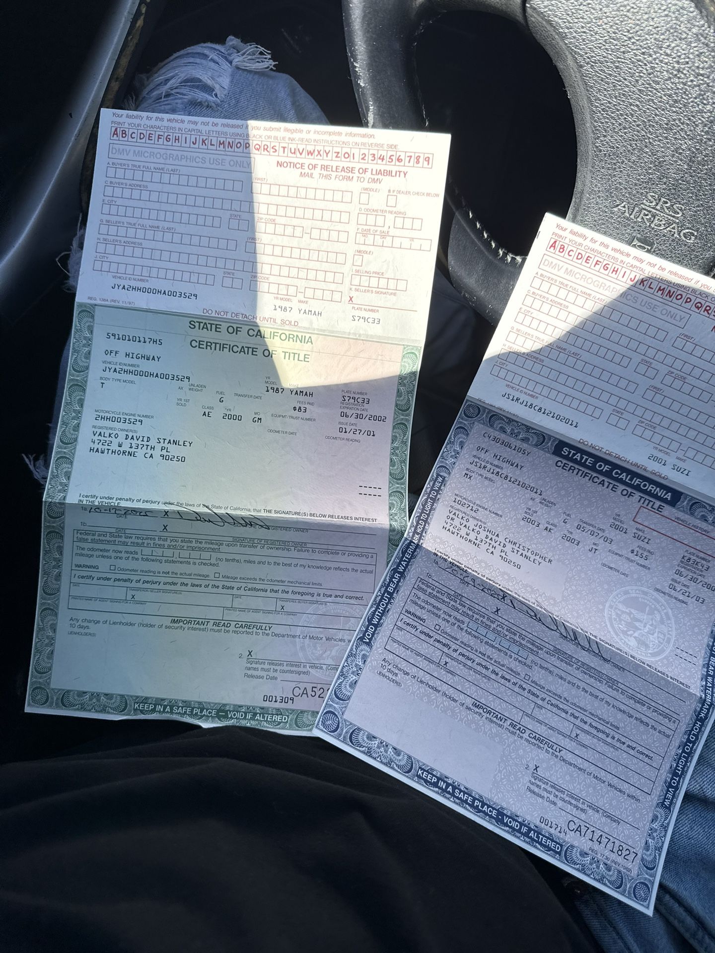 Dirt Bikes Suzuki 250 An Yamaha