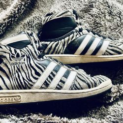 Adidas Originals Decade “Zebra” Original Hi-Top Basketball Shoes Women's (Size: 9.5) G61055