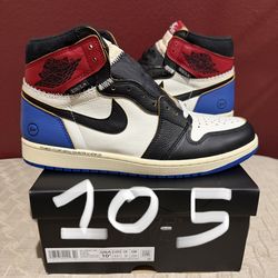 MENS SIZE 10.5 NIKE JORDAN 1 FRAGMENT UNION LA