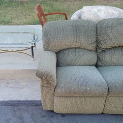 FREE Reclining Sofa, Misc Chairs, Glass Coffee Table SOFA 