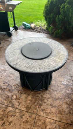 34” outdoor gas fire pit