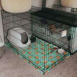 XXL Dog Cage, Used- LIKE NEW! No Scratches, Folds Easily, Can Fit A Very Big Dog Comfortably!!