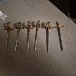 Vintage 6 Toledo Cocktail Skewers