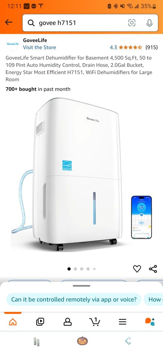 GoveeLife Smart Dehumidifier