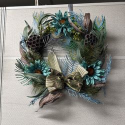 Peacock Wreath 17”