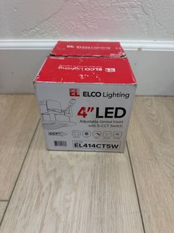 2 ELCO 4” Adjustable LED Gimbal Recessed Lights – New