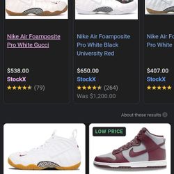 Pro White Gucci Foamposites 