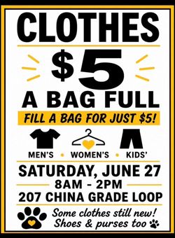 FILL A BAG OF CLOTHES!