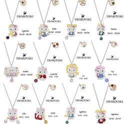 Swarovski Hello Kitty Zodiac Necklaces 