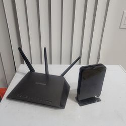 NETGEAR Cable Modem And Nighthawk Router