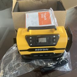 AstroAl Tire Inflator Portable Air Compressor Pump 150PSI 12V DC/110V AC with Dual Metal Motors&LED Light, Automotive Car Accessories&Two Modes for Ca