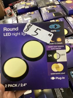 Aura LED Round LED Night Light 2-Pack