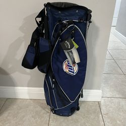 NEW Callaway Miller Lite Golf Stand Bag Navy Blue Lightweight 5-Way Dual Strap