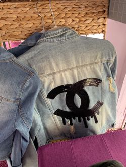 Designer Jean jackets earrings