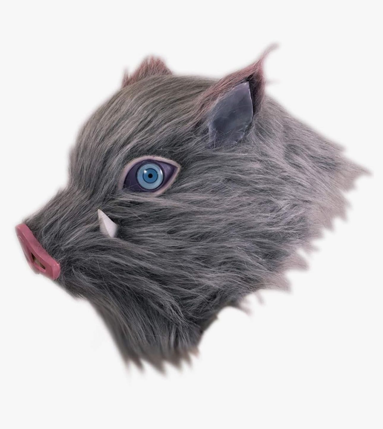 Halloween- Inosuke Mask, Demon Boar Mask Full Head, Grey