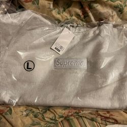 Supreme MM6 Maison Margiela Foil Box Logo Hooded Sweatshirt White