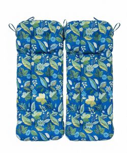 Set Of 2 – New Open Box Blazing Needles Tufted Chaise Lounge Cushions, 64" x 19"