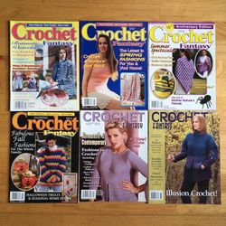 Lot of 6 Crochet Fantasy Magazines Patterns