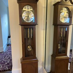 Antique Tempus Fugit Grandfather Clock