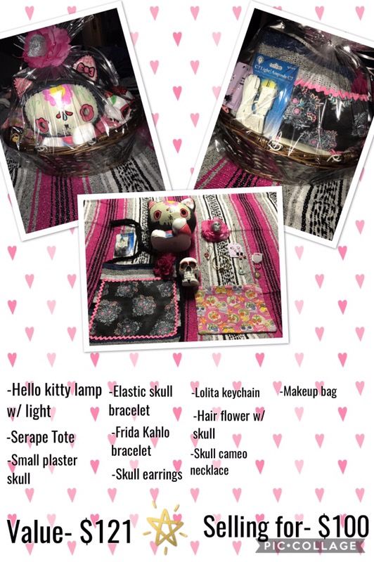 Hello kitty day of the dead gift basket