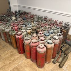 Lot Of 100+ Antique Vintage Copper Brass Fire Extinguishers